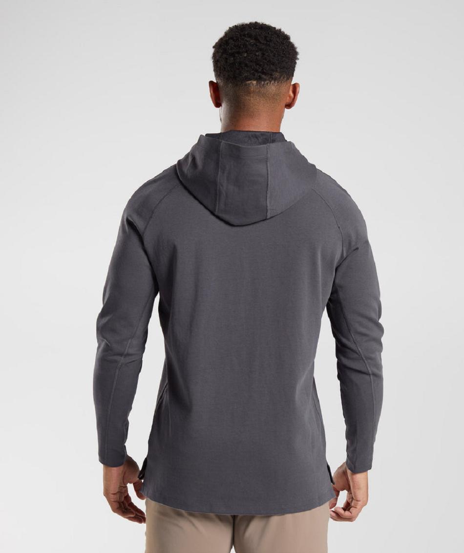 Sudadera Con Capucha Gymshark Studio Hombre Negras Gris | CO 3630AHK